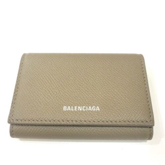Authentic BALENCIAGA 581099 logo Ville Accordion Accessory Card Case Leather - Picture 1 of 11